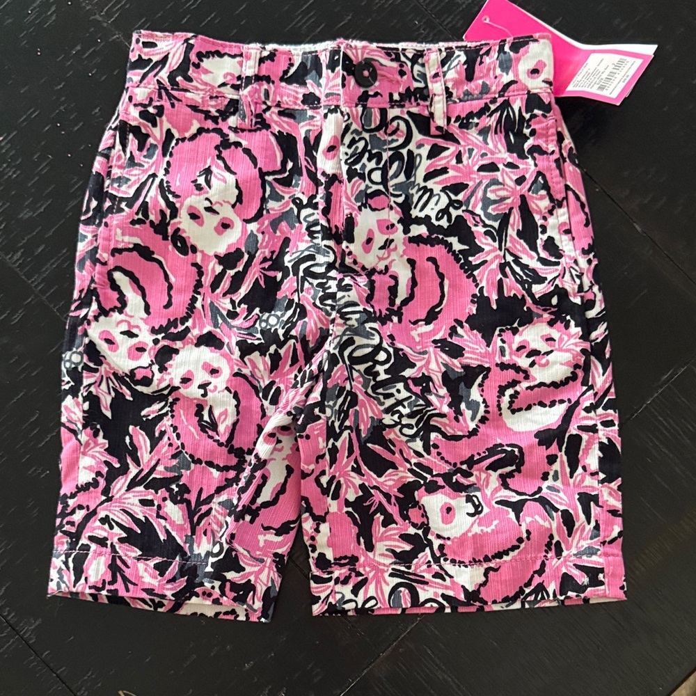 Toddler boy Lilly Pulitzer Pink and Black Patterned Shorts